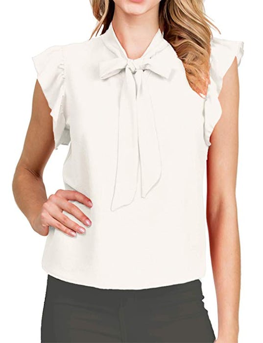 FASHIONOLIC Ruffle Tie Blouse 