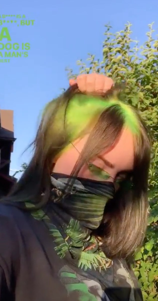 Billie Eilish S Green Roots Are Neon Hair Like You Ve Never Seen