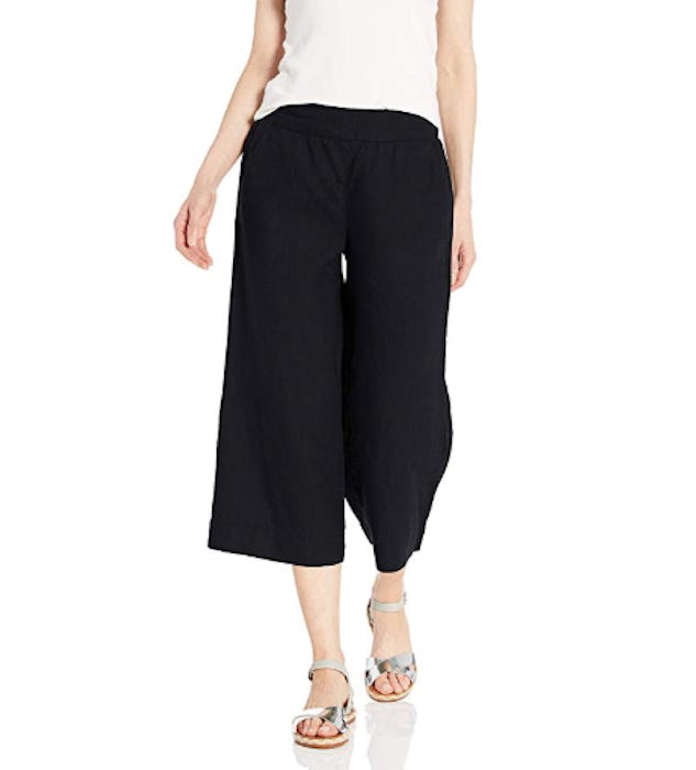 Daily Ritual Women's Linen Wide-Leg Crop