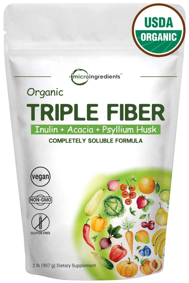 Microingredients Organic Triple Fiber Supplement Powder (32 oz)