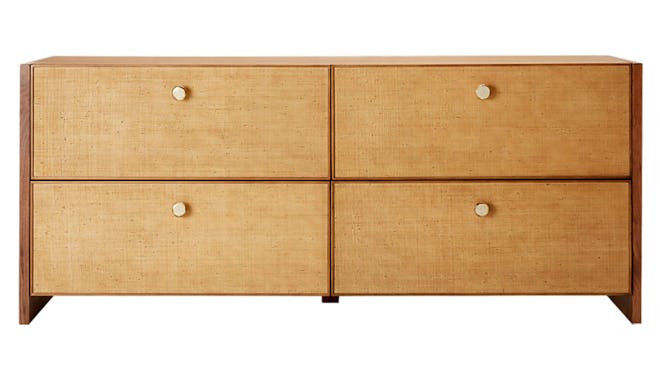 Grasscloth Low Dresser 