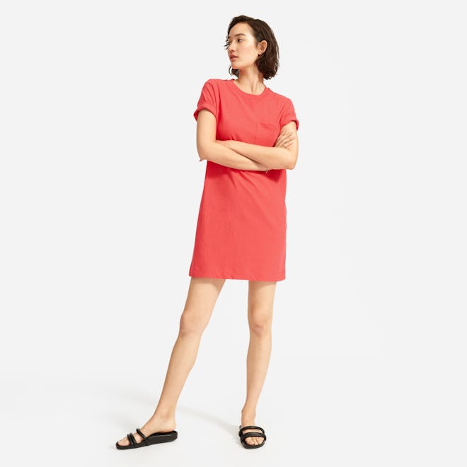 The Weekend Tee Dress - Tomato 