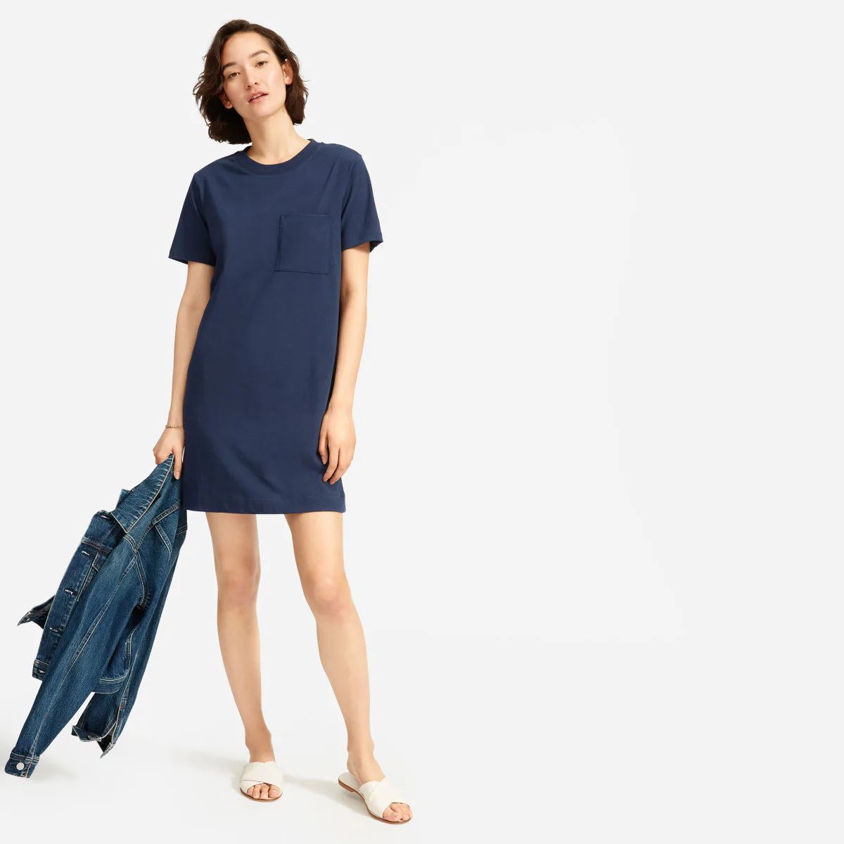 Everlane's New Weekend Tee Dress Is The Perfect Throw-On-And-Go Piece (&  It's Only $30)