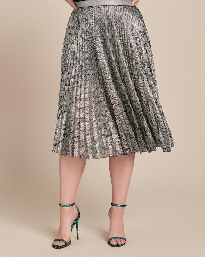 Lamé Mesh Skirt