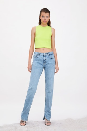 Cropped Top in Lime Green