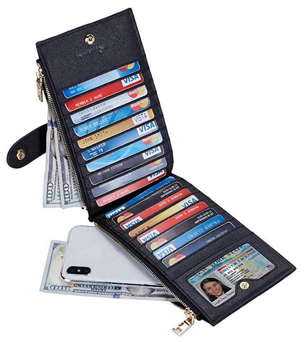 Travelambo RFID Blocking Bifold Multi Card Case Wallet 