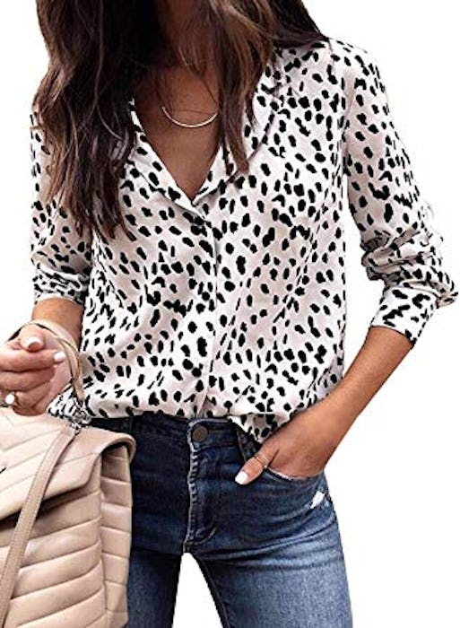 ECOWISH Leopard Blouse