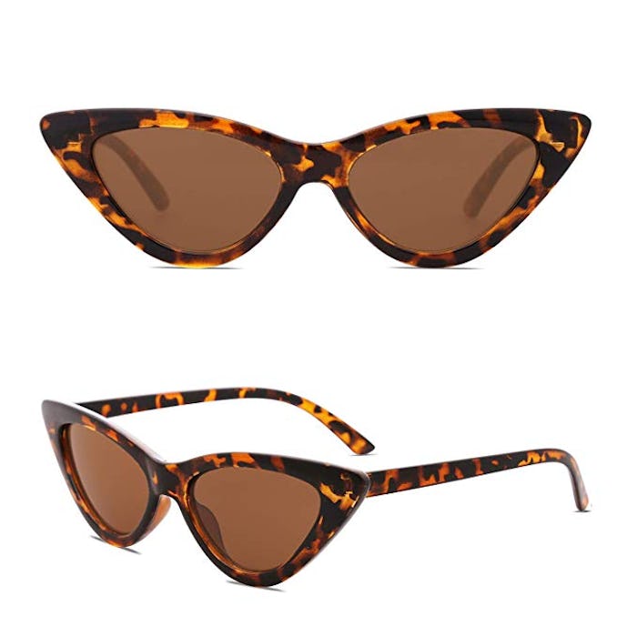 SOJOS Retro Vintage Narrow Cat Eye Sunglasses 