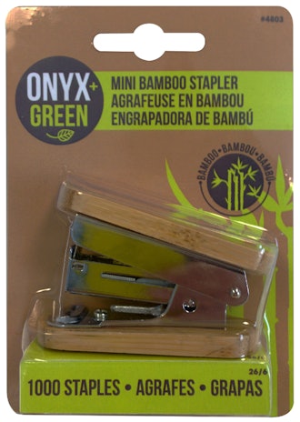 Mini bamboo stapler