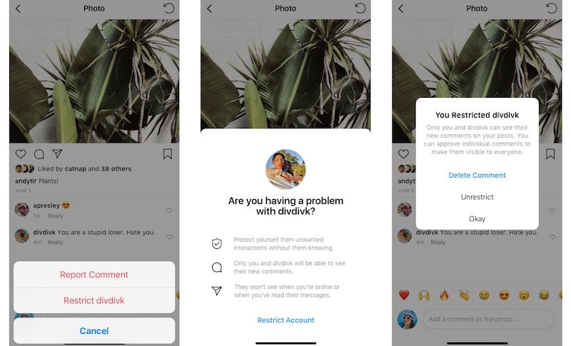 What Is Instagram's Restrict? Here's How The Anti-Bullying Feature Works