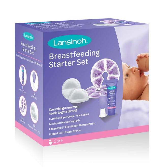 Lansinoh Breastfeeding Starter Set for Nursing Mothers