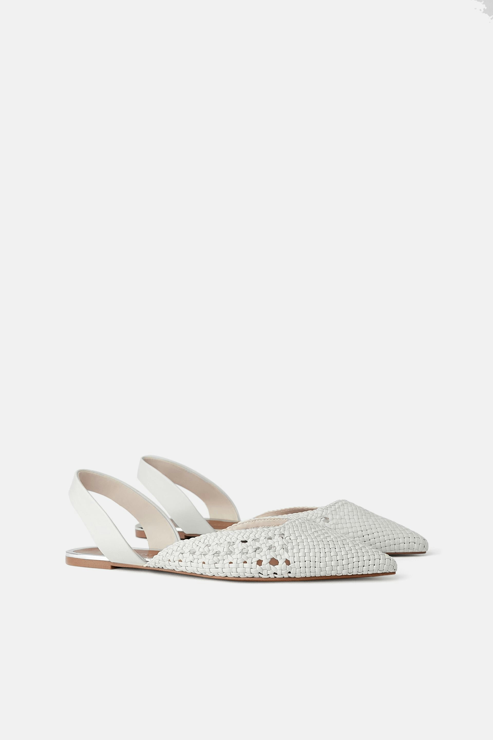 the remi slingback flat in woven leather