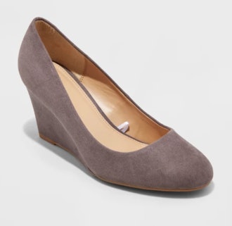 A New Day Dot Round Toe Wedge Pumps