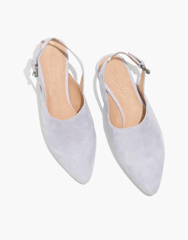 The Remi Slingback Flat in Suede