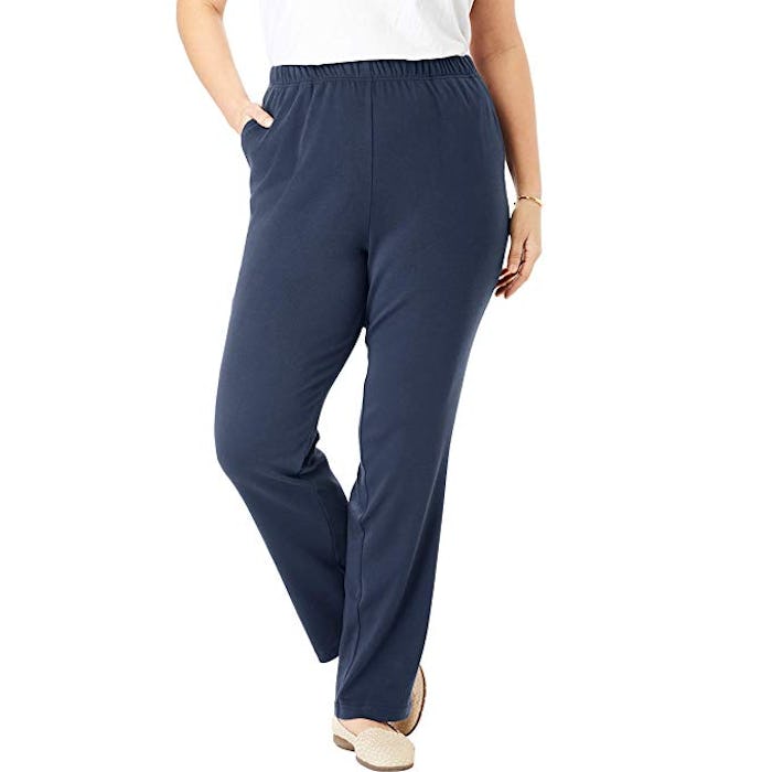 Woman Within Women's Plus Size 7-Day Knit Straight Leg Pant