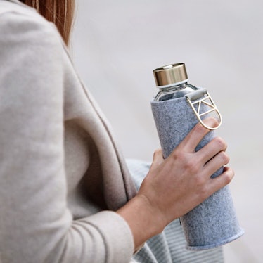 EQUA Glass Water Bottle with Felt Cover