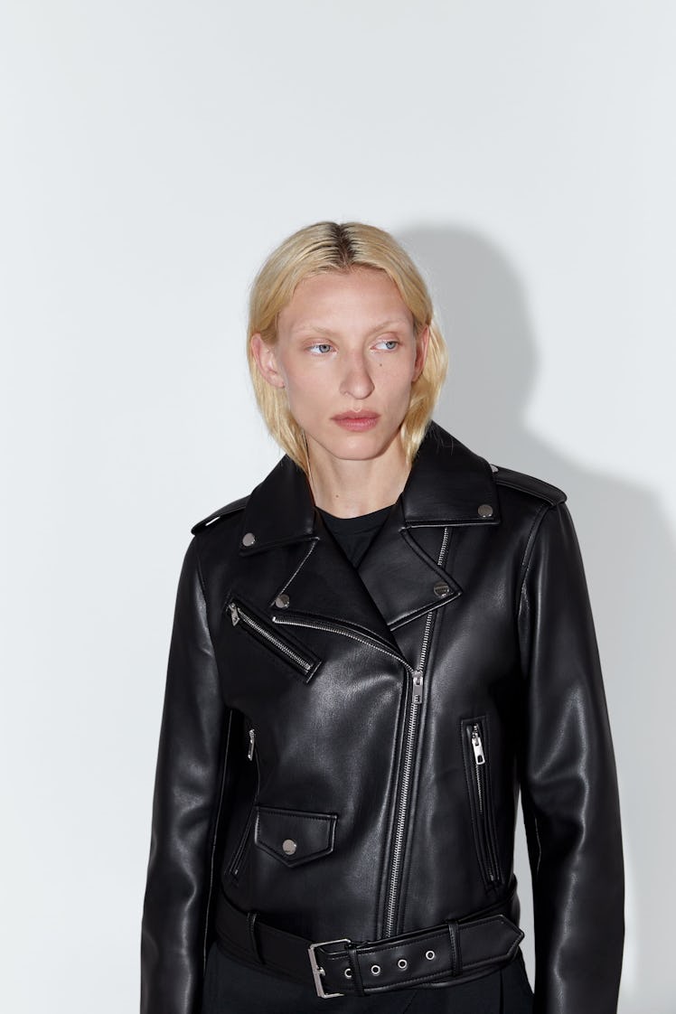 Zara Faux Leather Biker Jacket