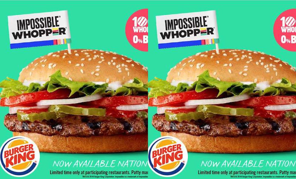 Burger King's Impossible Whopper Will Be Available Nationwide, So Get