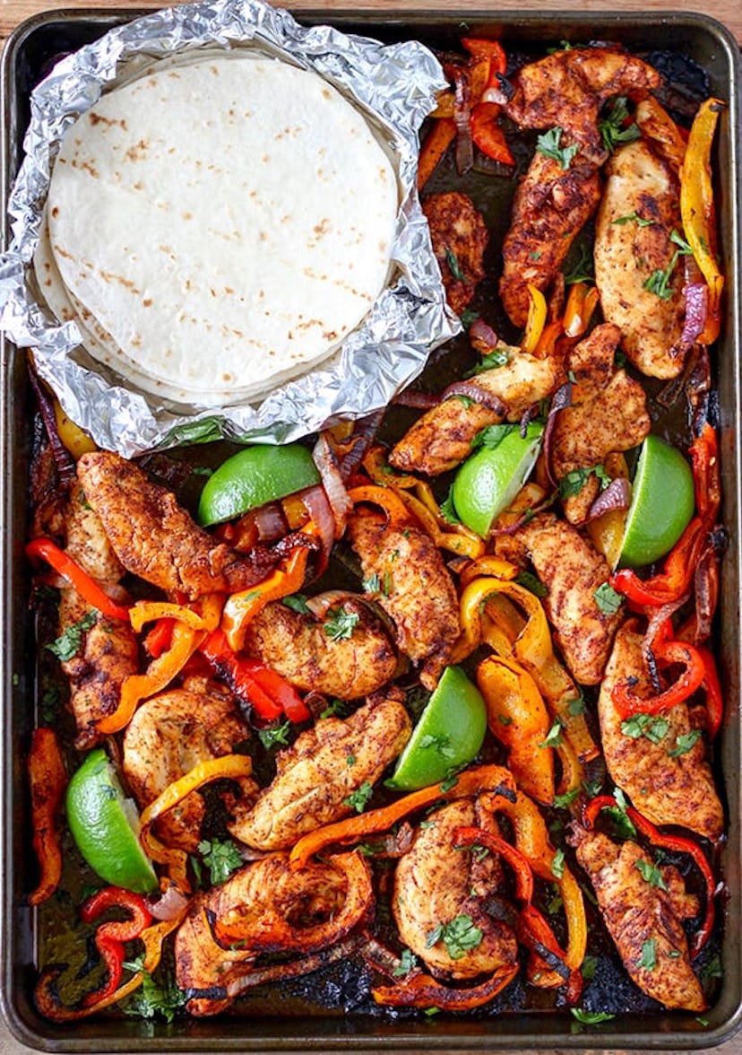 Sheet pan chicken fajitas