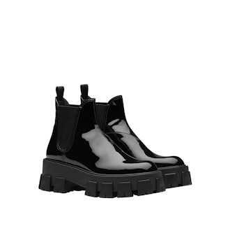 Monolith Patent Leather Booties