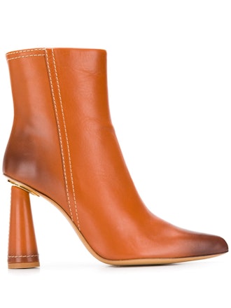 Cone Heel Ankle Boots