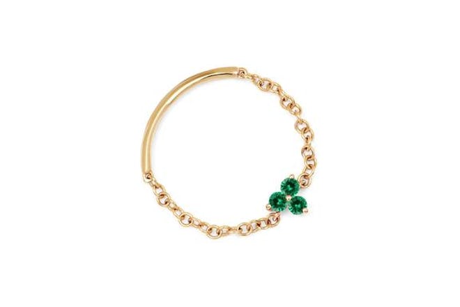 Emerald Trio Chain Ring