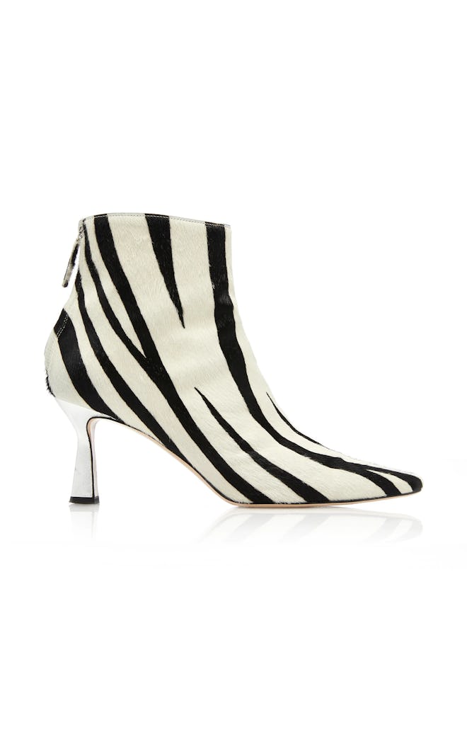 Lina Zebra Printed Ankle Boots