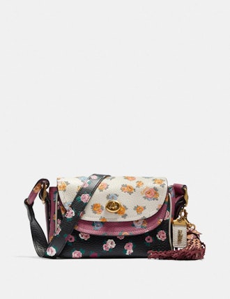 Crossbody 17 In Colorblock With Meadow Rose Print