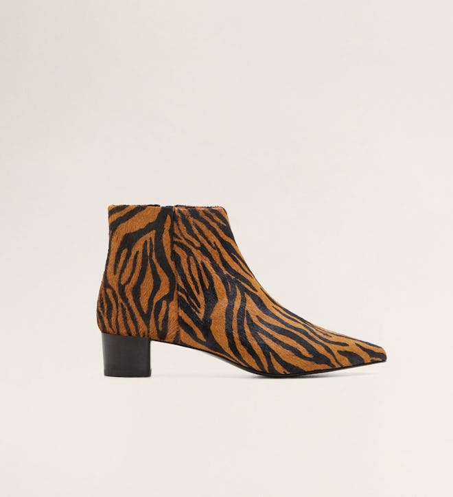 Tiger Printed Ankle Boots