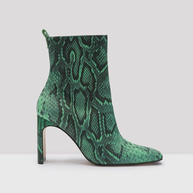 Marcelle Green Snake Leather Boots
