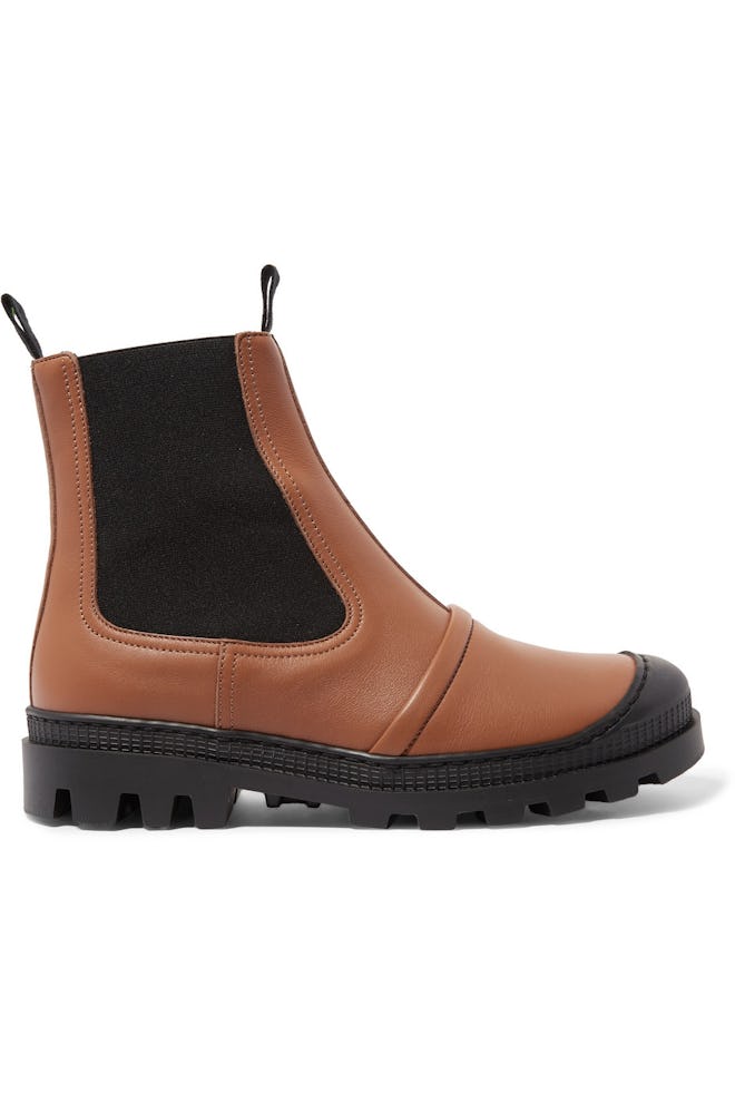Rubber-Trimmed Chelsea Boots