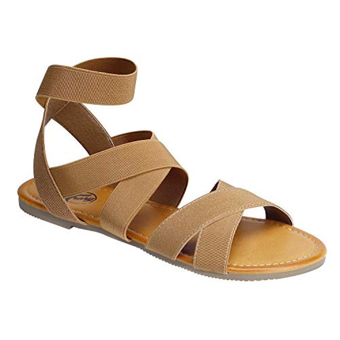 Trary Open Toe Elastic Sandals