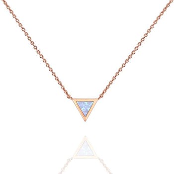PAVOI 14K Gold Plated Round Created Opal Necklace 