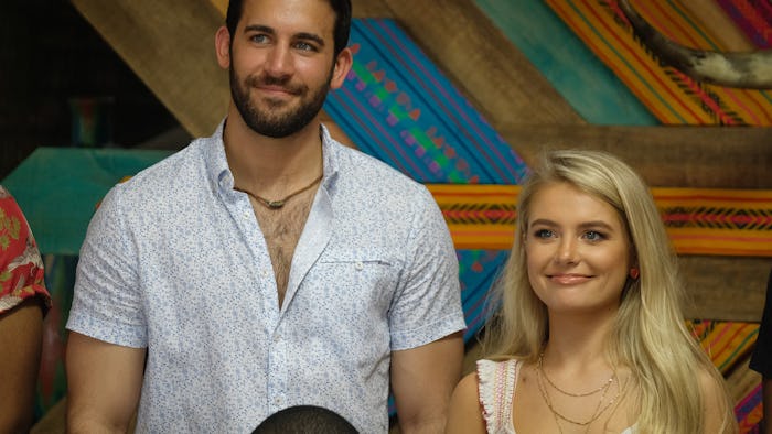Demi Burnett and Derek Peth standing next to each other in 'Bachelor In Paradise'