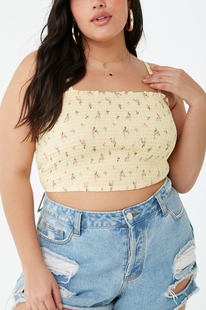 Floral Print Cropped Cami