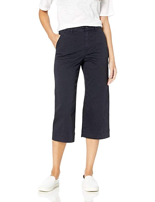 Daily Ritual Women's Washed Chino Wide Leg Crop