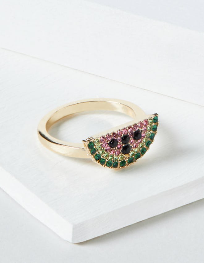 Pave Watermelon Statement Ring