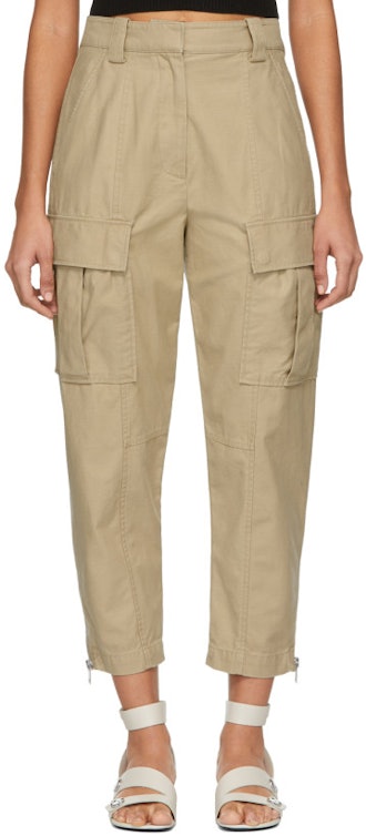Khaki Utility Cargo Trousers