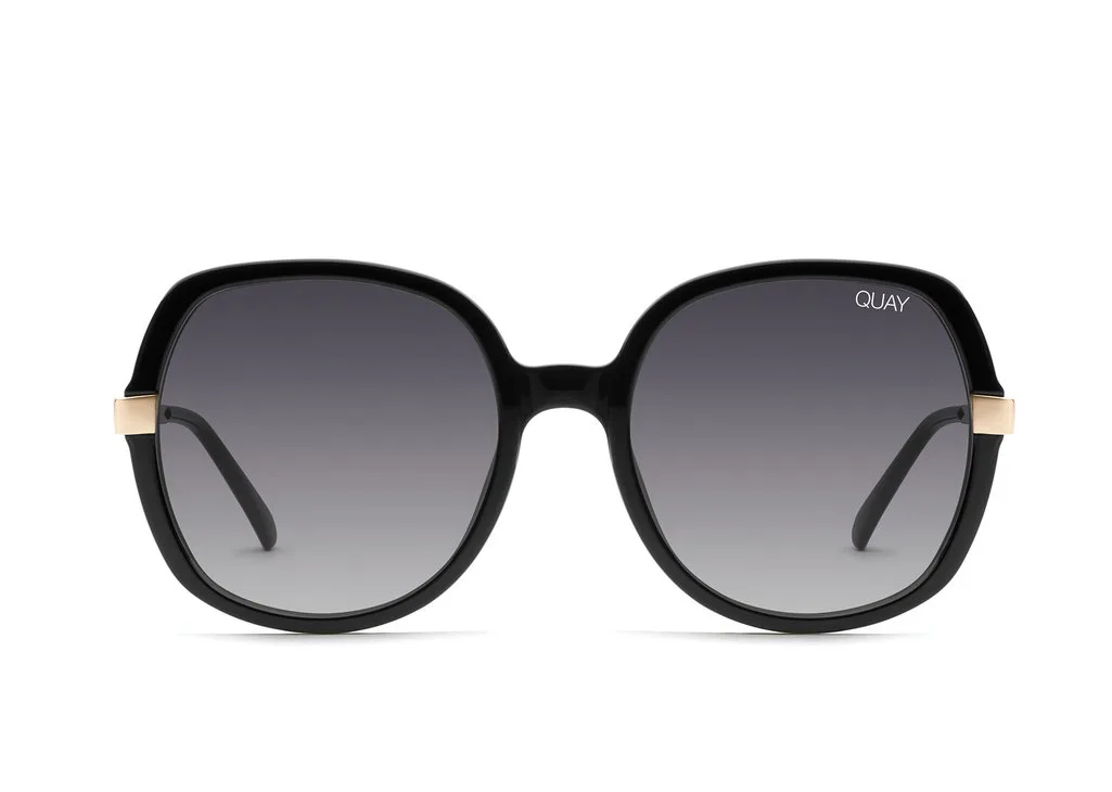 QUAY // ltd ed chrissy teigen collab gold frame smoke lens navigator sunglasses QUAY // ltd ed chrissy teigen collab gold frame smoke lens  main image 3