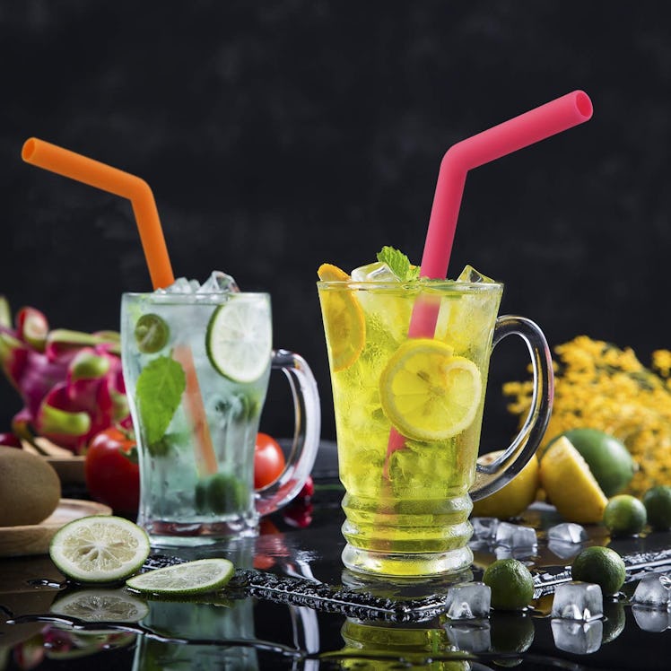 Hiware Reusable Silicone Drinking Straws