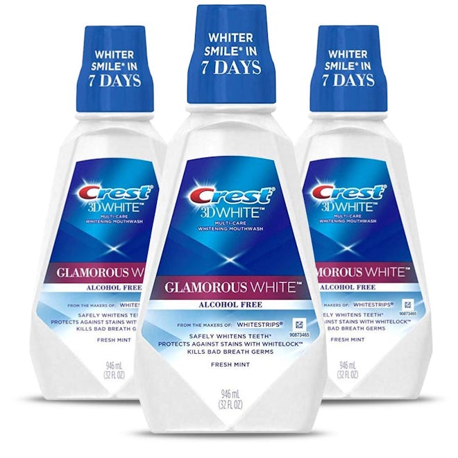 Crest 3D White Luxe Glamorous White Multi-Care Whitening Mouthwash (Pack of 3)