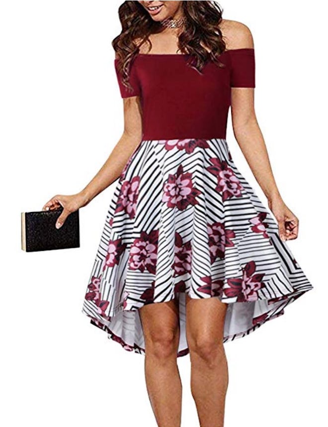 CUQY Women's Off-The-Shoulder Dress