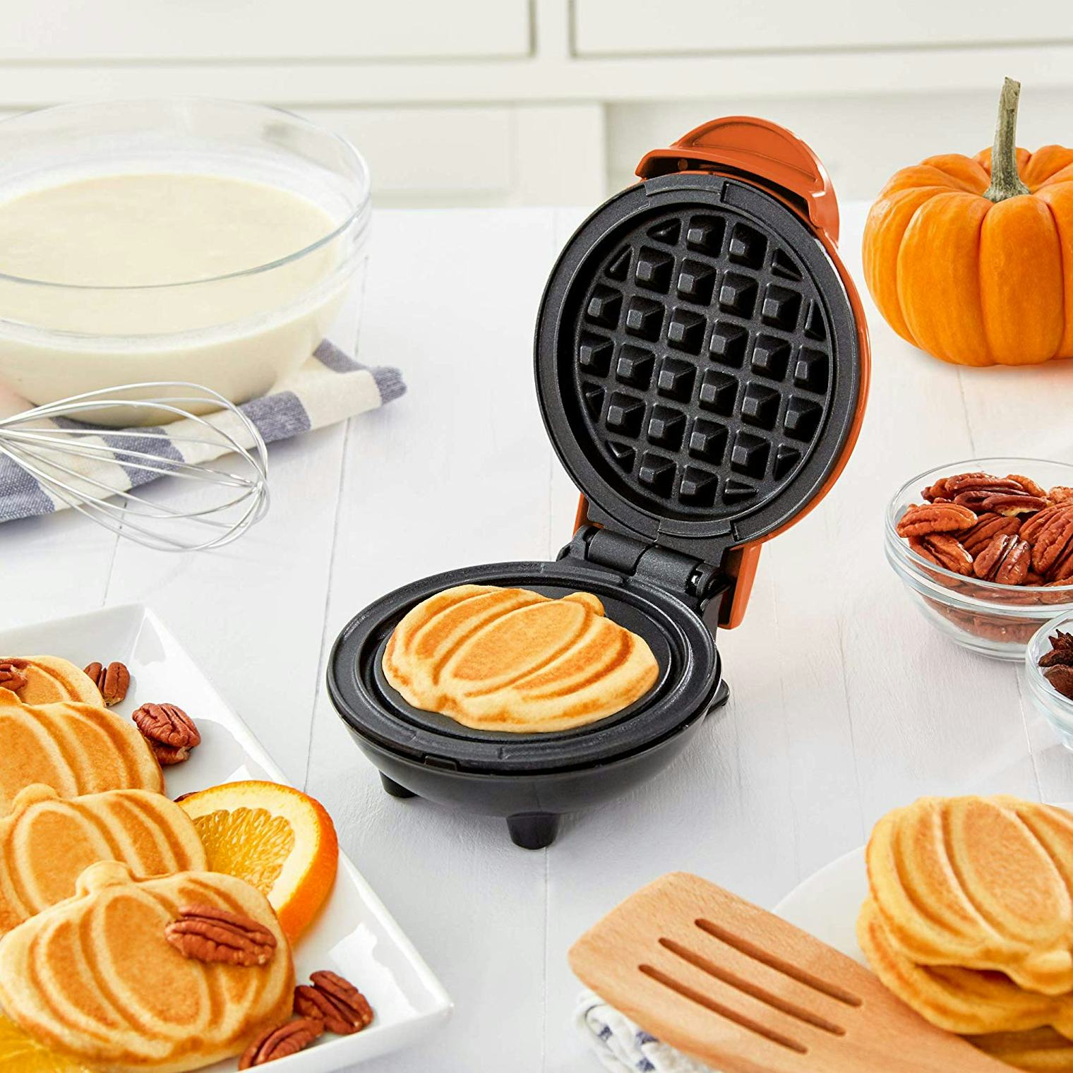 This Mini Pumpkin Waffle Maker On Amazon Is Selling For $10