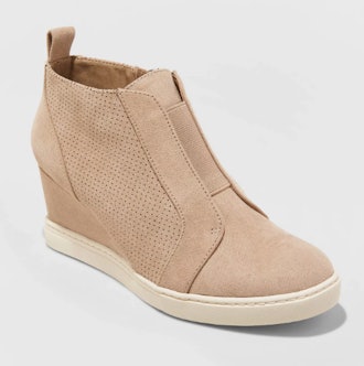 A New Day Women's Kolie Microsuede Wedge Sneakers