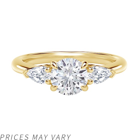 Accents™ Engagement Ring with Pear Sides
