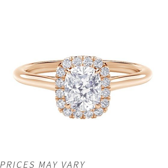 Center of My Universe Cushion Halo Engagement Ring