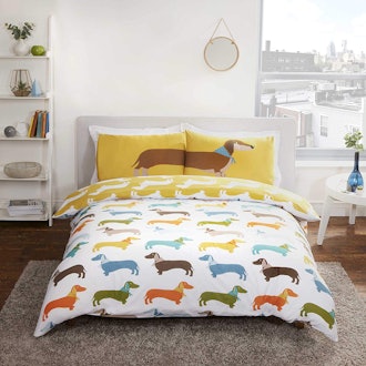 Rapport Home Sausage Dog Duvet Cover And Pillowcase Set