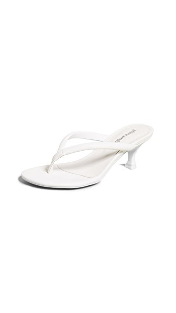 white flip flop slippers