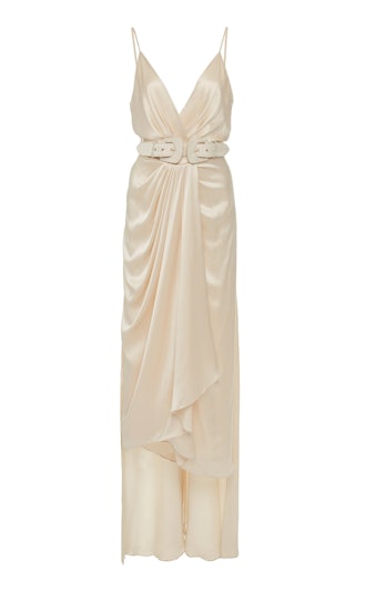 Let's Meet At The Cabaret Belted Silk Gown