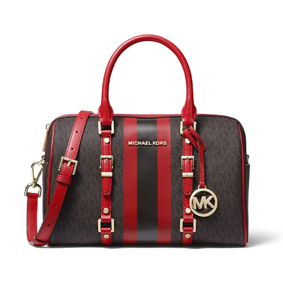 Bedford Travel Medium Logo Stripe Satchel